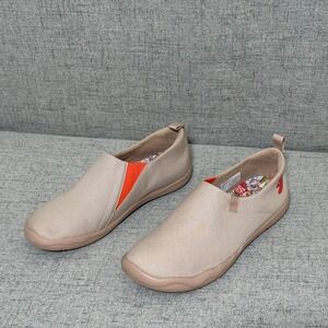 UIN Shoe Women 8 Tan Slip On Casual Loafer